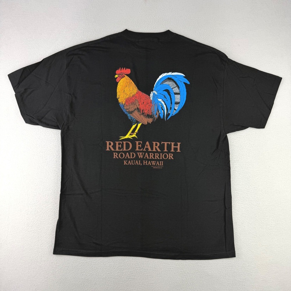 Vintage Pancho‎ & Leftys T-Shirt Mens XL Black Rooster Graphic Tee Hawaii Y2K